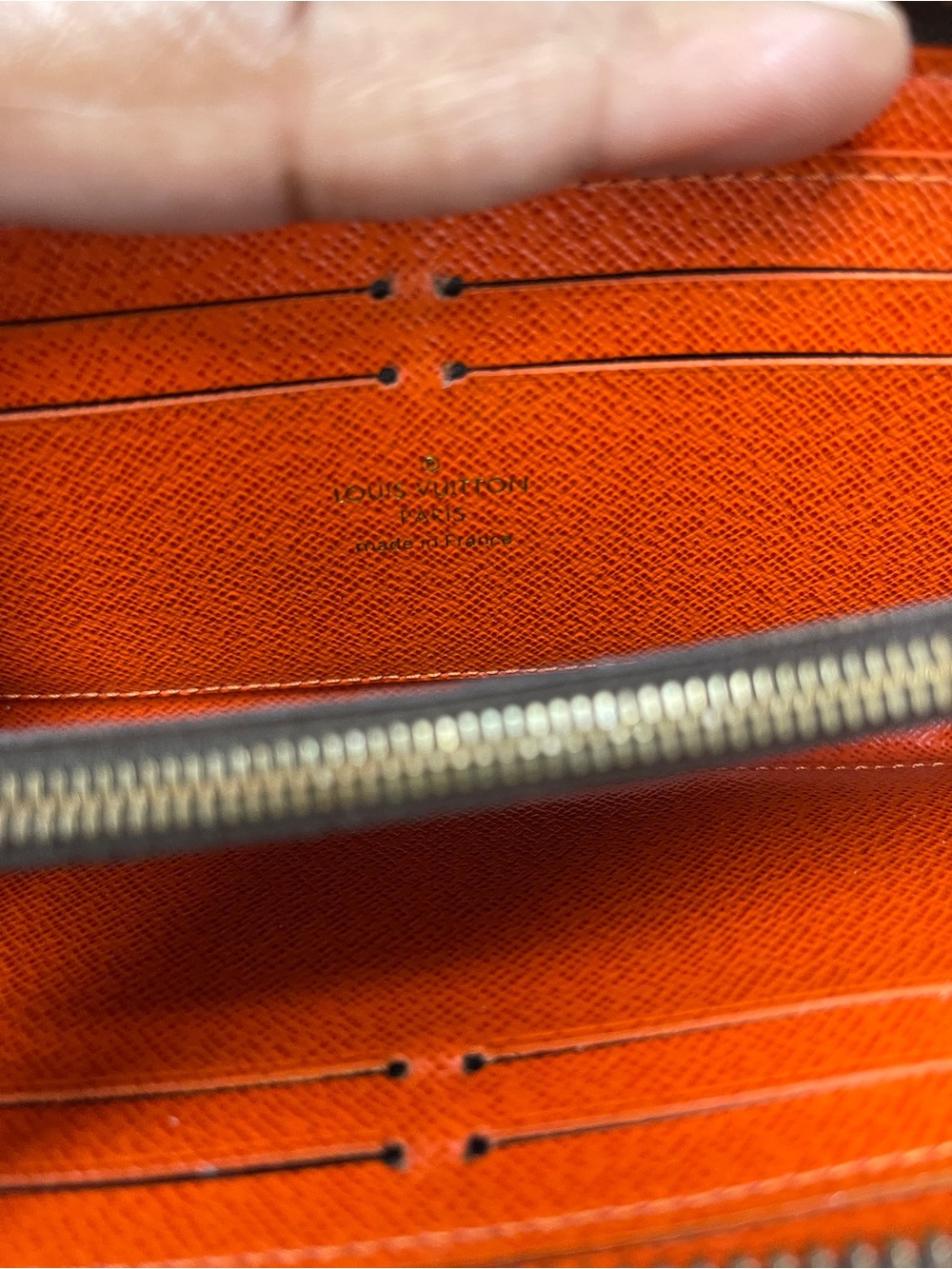 Louis Vuitton Monogram Clemence Zippy Wallet in Brown w/ Orange Interior - Picture 8 of 16